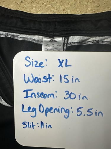 Adidas Kids Youth Climacool Black Soccer Training Joggers Running Pants Size XL - Picture 8 of 8