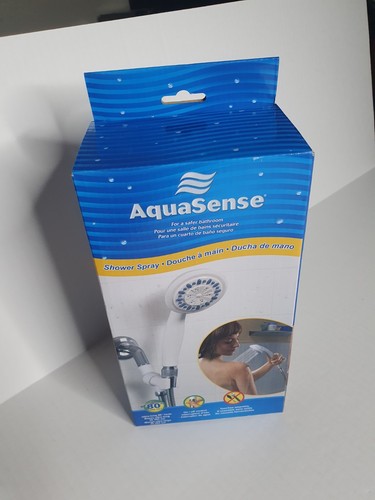 AquaSense Duschbrause Handbrause 3 Einstellungen Weiß Ultralanger Edelstahlschlauch Neu - Bild 1 von 7