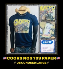 VTG 70s 80s Orig UNUSED custom CHOPPER Motorcycle COORS beer MC USA NOS T-Shirt