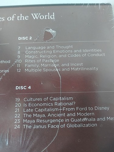Peoples And Cultures of the World 4 DVDs & Guidebook The Great Courses Sealed - Picture 3 of 3