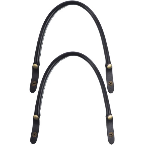 2 asas de mano asas de PU correa para mujer bolso de mano (negro)