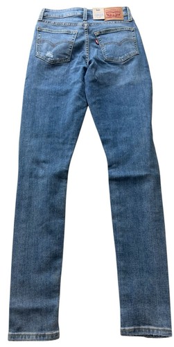 Levi's Women's 721 High Rise Skinny Leg Factory Distressed Stretch Jeans 25 x 30 - Picture 13 of 13