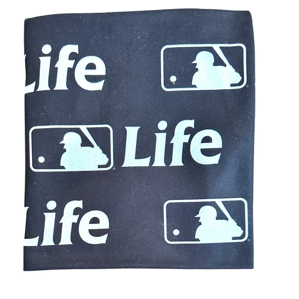 Manta polar MLB Life WinCraft negra gris logotipo de béisbol 50x60 tiro suave Foto 4 de 4