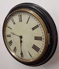 Victorian Ebony 12” dial Fusee School/Office clock in GWO