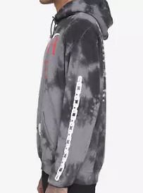 Official Crunchyroll Death Note Rules & Ryuk Dark Wash Tie Dye Hoodie - Picture 5 of 5