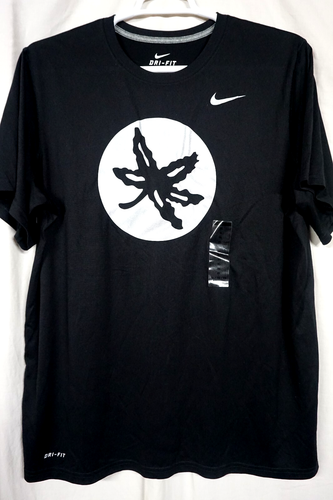 NIKE DRI-FIT HERREN T-SHIRT SCHWARZ DESIGN / GR. XL / NEU