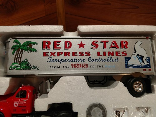 FIRST GEAR 1960 MODEL B-61 MACK 1:34TH RED STAR EXPRESS LINES TRACTOR & TRAILER  - Picture 3 of 10