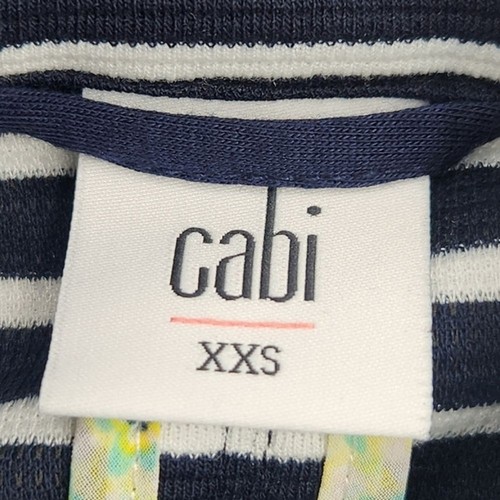 Cabi Jacket Double Breasted Trench Coat Womens Size XXS Maritime Nautical Stripe - Picture 4 of 8