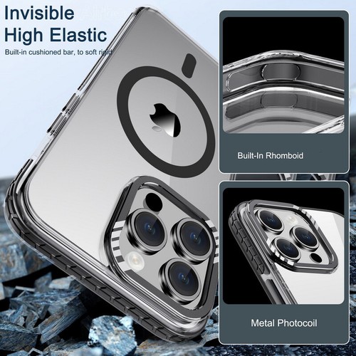 Coque Etui Antichoc Pour iPhone 15 Pro Max 14 Magsafe Aimant Dur Slim Case Cover - Photo 8 sur 22
