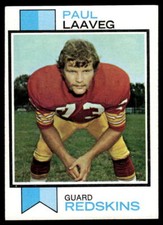 1973 Topps Paul Laaveg #339 Washington Redskins Football Card