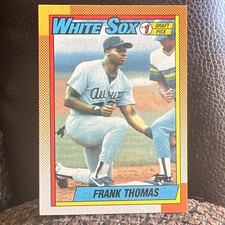 1990 Topps Frank Thomas RC #1 Draft Pick #414 Chicago White Sox ROOKIE Baseball