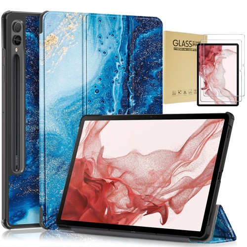 For Samsung Galaxy Tab A9+ A8 A7 S7 S8 S9 FE S10+ Ultra Case Slim Trifold Cover - Picture 42 of 48