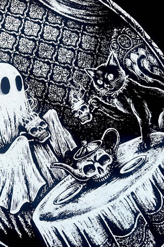 Ghostly Tea Time T-shirt - Picture 9 of 45