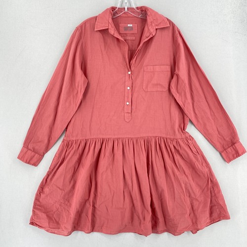 Grayson The Changemaker Shirt Dress Size 02/Small Pink Long Sleeve Cotton