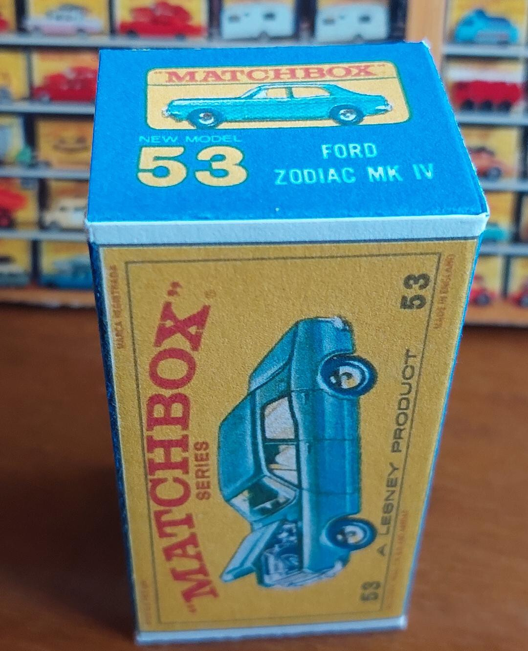  Matchbox Nr. 53 Ford Zodiac MK IV D Box Matt 280g guter DruckVerarb. 