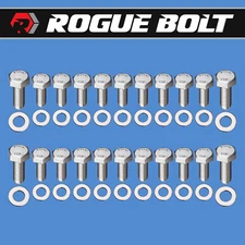 SBF OIL PAN BOLTS HEX STAINLESS STEEL KIT SMALL BLOCK FORD 260 289 302 351W 5.0L