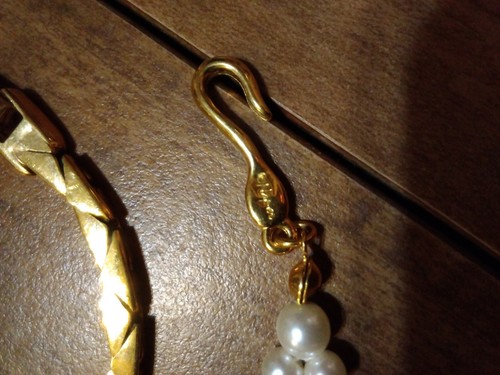 NAPIER Jewelry LOT 3 Clip Earring 2 Necklace Gold Silver Tone Signed HMN TJG VGC - Picture 10 of 15