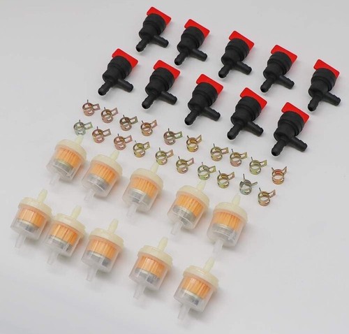 Fuel Gas 1/4" 90 Degree Shutoff Cutoff Valve Petcock Filter clamps US 10pk - Picture 2 of 2