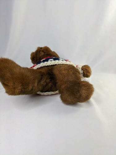 Ty Brown Baby Bear Plush 1992 Patriotic Sweater 11" Stuffed Animal Toy - Picture 7 of 10