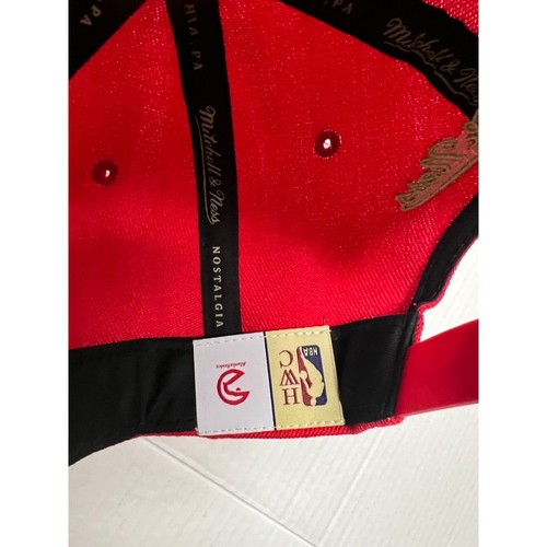New Brooklyn Nets Mitchell & Ness Hat Reverse Grinch Team Snapback HWC Red Cap - Picture 5 of 18