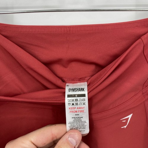 Gymshark Women's Crossover Shorts Athletic Lightweight Pomegranate Red Size S - Picture 6 of 7