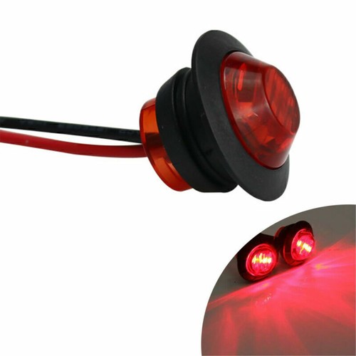 1/4/10X 12V 3/4" Mini LED Small Round Side Marker Light Truck RV Car Bullet Lamp - Picture 14 of 17