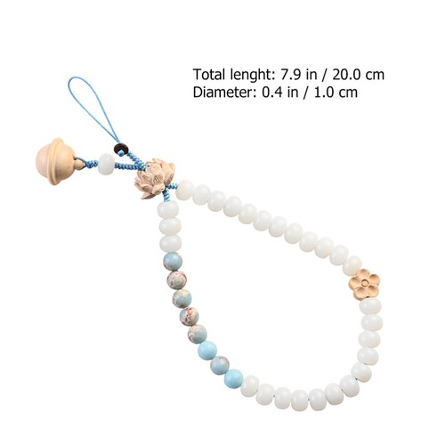 Phone Hanging Strap Chinese Style Lanyard Decoration Beaded Purse Strap - Zdjęcie 2 z 12