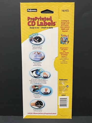 Fellowes Preprinted CD/DVD Labels 10 Pack 84465 - Picture 2 of 2