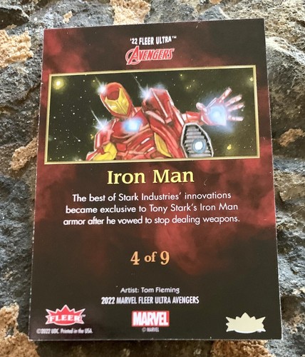 2022 Fleer Ultra Avengers Puzzle Piece Iron Man 4 of 9 Card - Picture 2 of 2