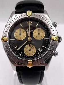 Breitling Chronographe B53011 Black Dial on Leather Strap