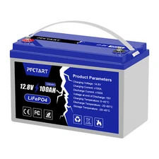 12V 100Ah LiFePO4 Deep Cycle Lithium Battery 1280Wh RV Solar System Marine US