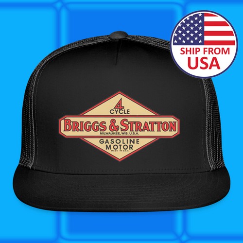 Sombrero de camionero ajustable Briggs & Stratton negro blanco talla adulta - Imagen 5 de 6