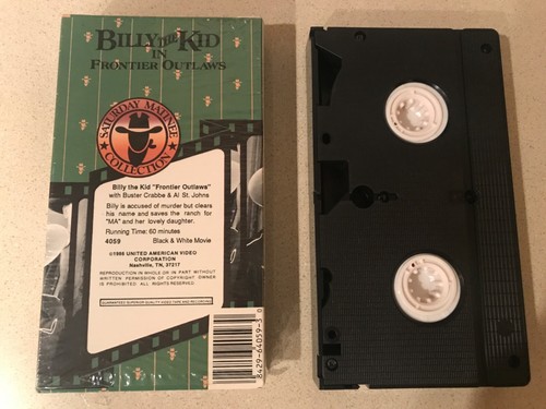 Billy the Kid in Frontier Outlaws (VHS, 1986) Buster Crabbe, Al St. John - Picture 2 of 3