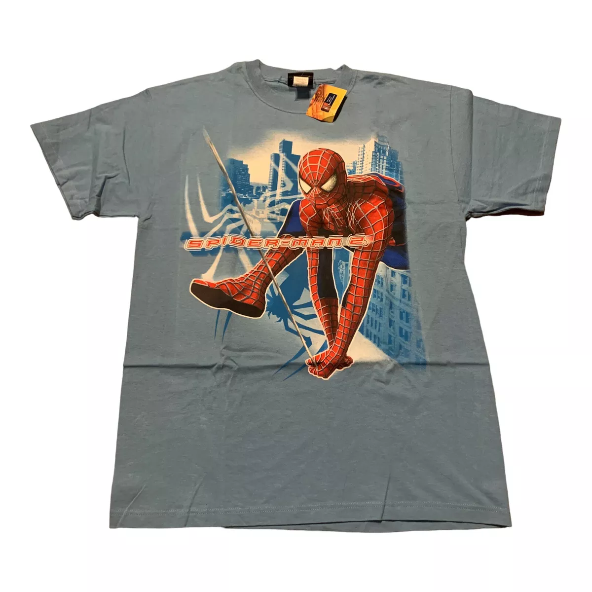 Vintage SpiderMan 2 Shirt Men XL Movie Promo Y2K 2000s Marvel