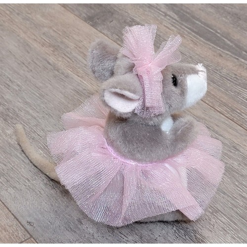 Douglas Cuddle Toys Tippy Toe Ballerina Gray Mouse #647 Plush Stuffed Animal Toy - Picture 2 of 12