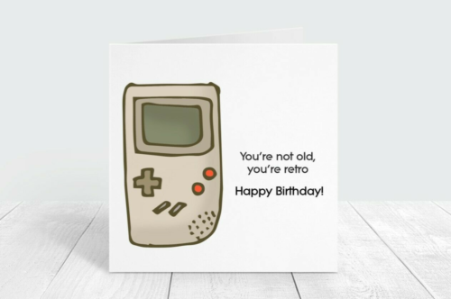 Funny Birthday Card Men Gamer Retro 90s Male For Him Joke Technology Humour  | eBay