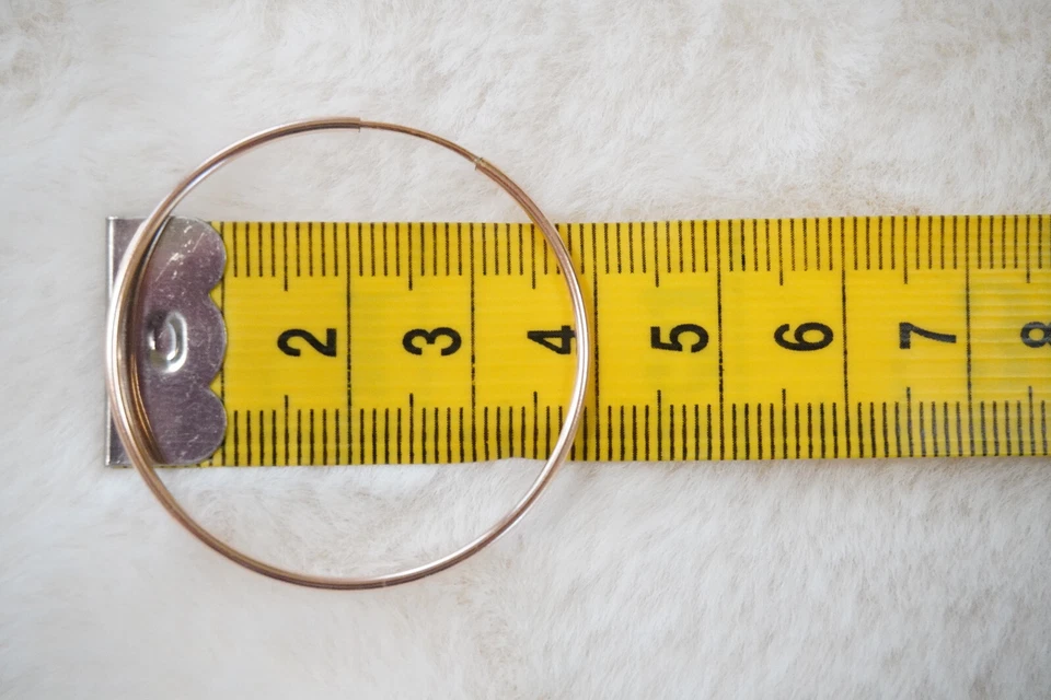 (worn once) VON TRESKOW HOOP EARRINGS ROSE GOLD FILLED SUPERFINE 40MM 925 - image 3 of 4