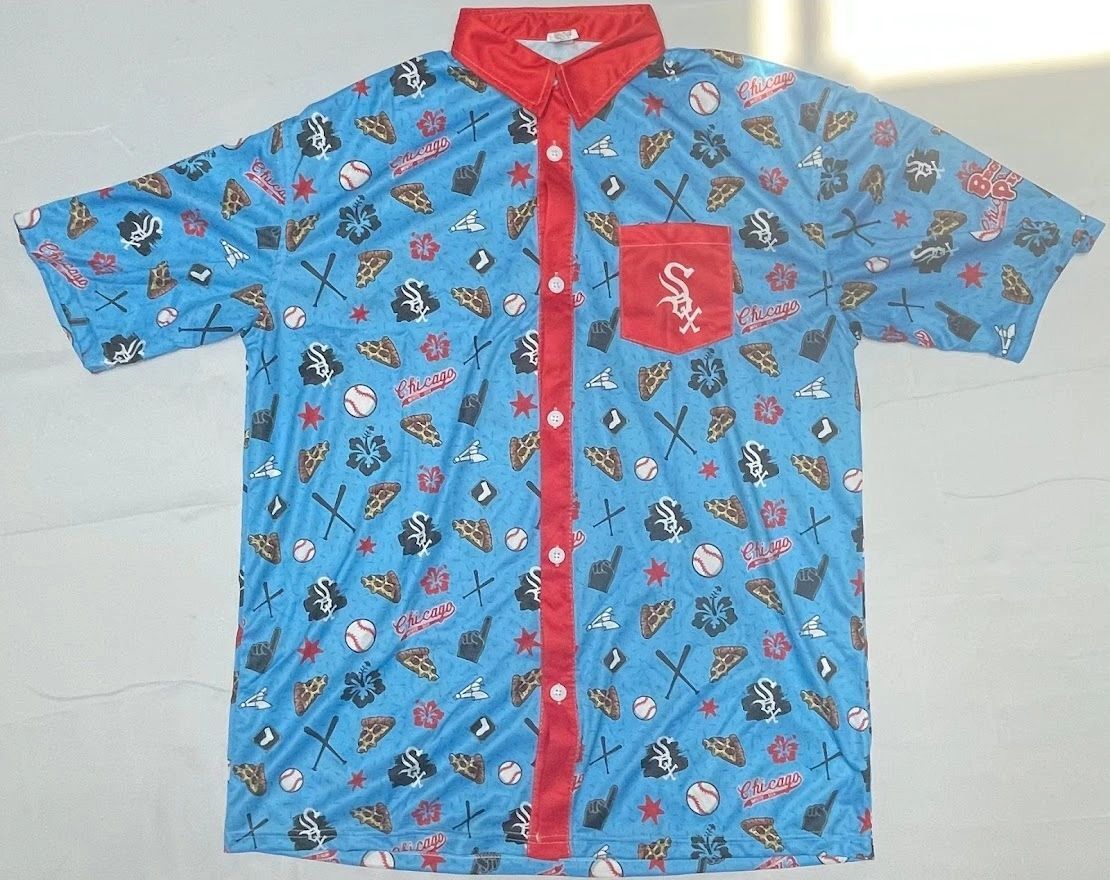 WHITE SOX HAWAIIAN SHIRT 6/11/22 STADIUM GIVEAWAY SIZE ADULT WHITE SOX HAWAIIAN SHIRT 6/11/22 STADIUM GIVEAWAY SIZE ADULT
