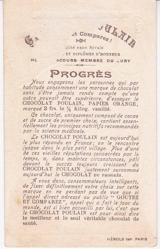 Chromo Chocolat Poulain L'Alsace - Bild 2 von 2
