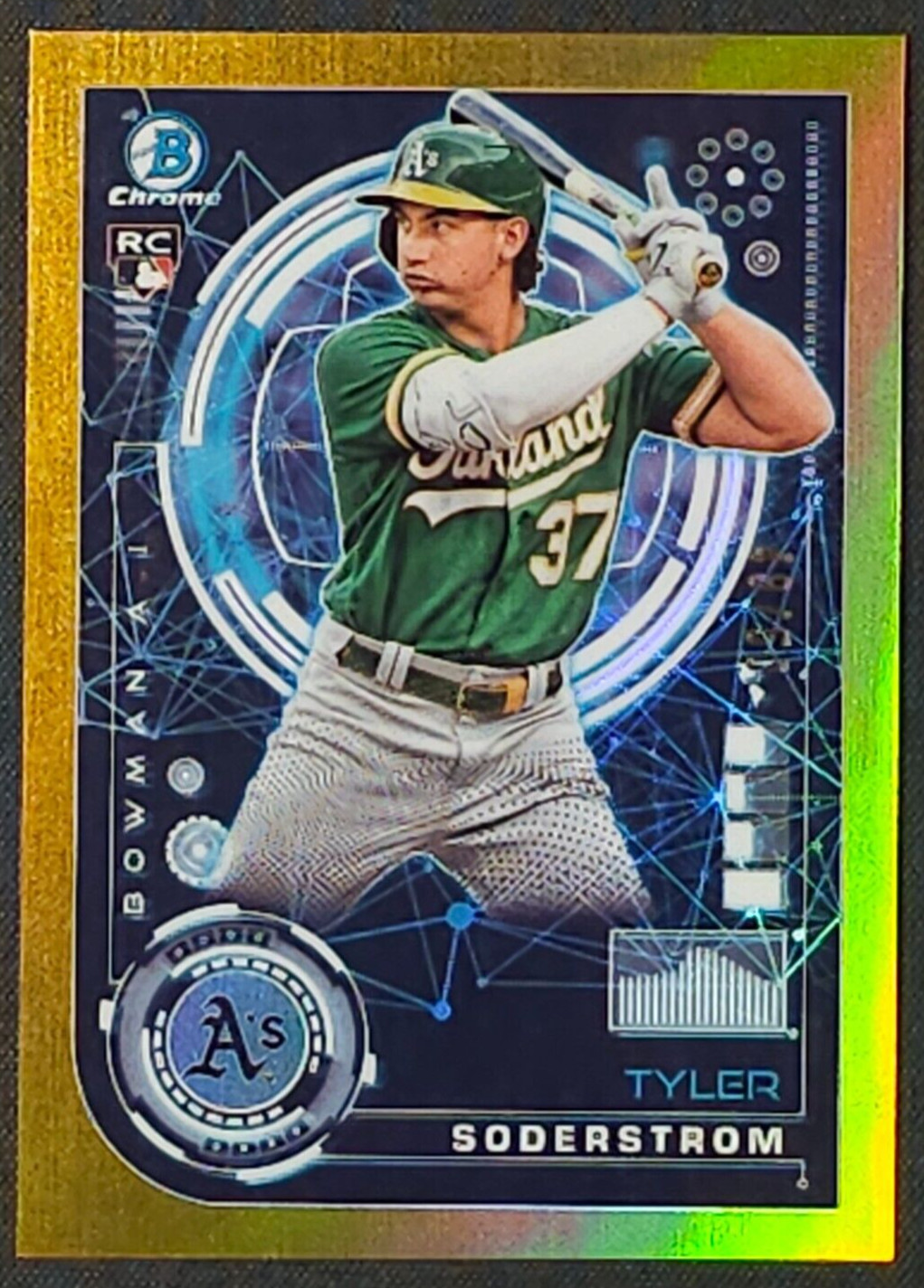 2024 Bowman Chrome Tyler Soderstrom Gold Refractor Bowman AI Rookie /50 A's