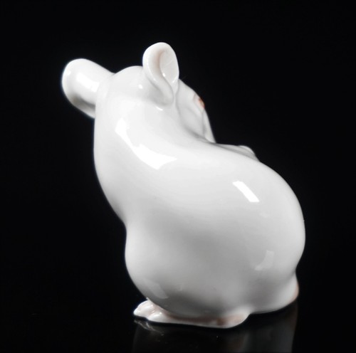 ROYAL COPENHAGEN Small 2" White Porcelain Mouse #419 Figurine Figure - RARE!! - Picture 3 of 8
