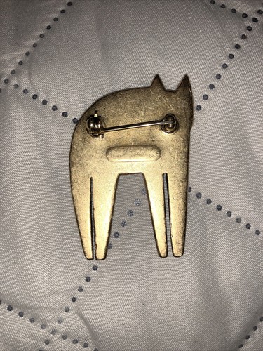 Katze Pin ~ goldfarben ~ 1,75" lang - Bild 2 von 2