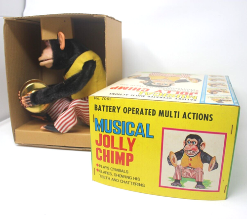 Musical Jolly Chimp WORKS original Daishin CK Japan w/great Box &Inserts Monkey - Picture 5 of 21