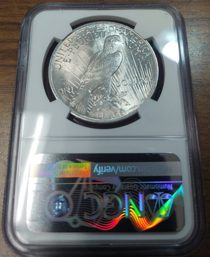 1922-P $1 PEACE SILVER DOLLAR NGC MS62 #6578027-005 (JUST GRADED!) - Picture 2 of 2