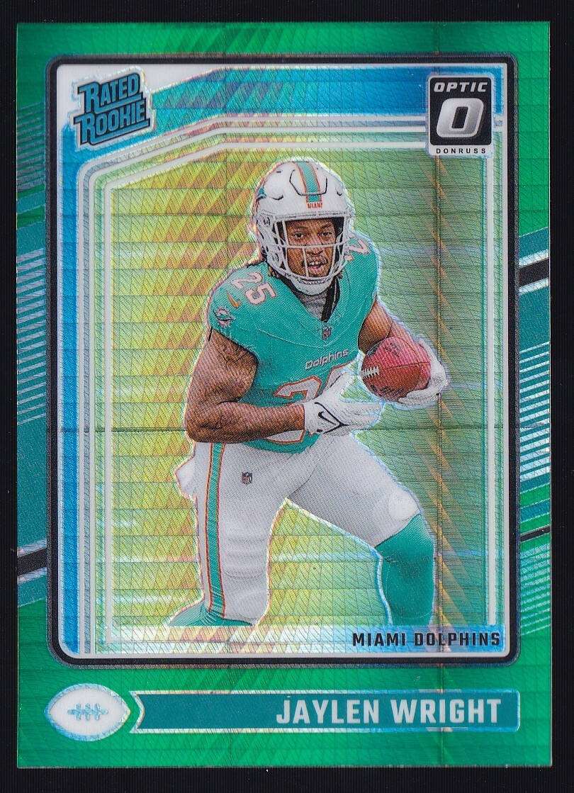 2024 Panini Donruss Optic - Rated Rookie Jaylen Wright #249 Green Hyper Prizm
