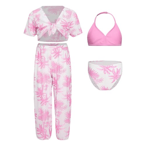 Kinder Mädchen Badeanzug Schnelltrocknend Schwimmanzug Badehose116 Bikini-Set DE - Bild 75 von 81
