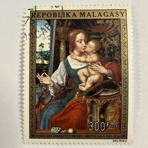1974 Madagascar Postage Stamps Airmail Art Painting Noel Christ Child Baby Jesus - Picture 6 of 13