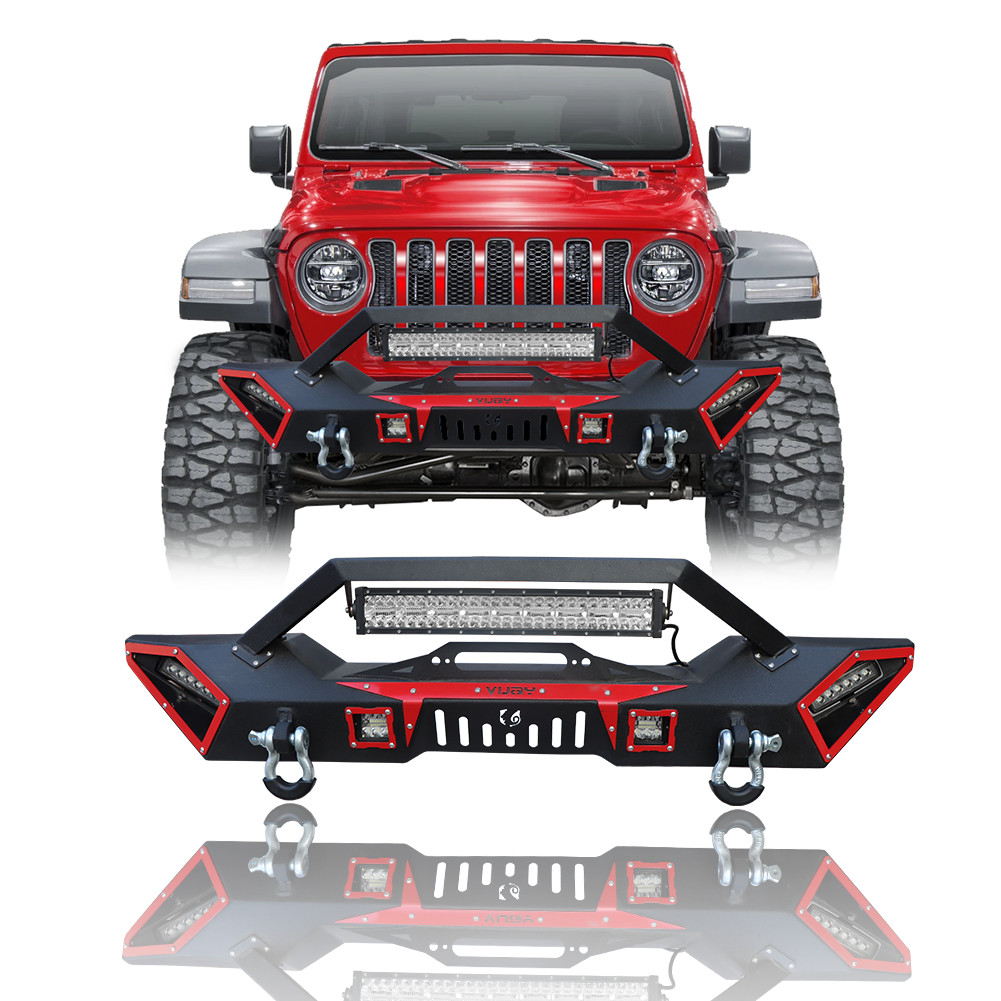 For 20182023 Jeep Wrangler JL&Gladiator JT Front Bumper W/Winch Plate
