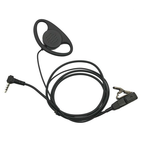1*D-Shape Earpiece Headset PTT MIC Hidden For YAESU Vertex VX-1R 5R VX-110 VX298 - Zdjęcie 5 z 8