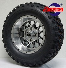 GOLF CART 12" VENOM ALUMINUM WHEELS/RIMS and 23" ALL TERRAIN TIRES SET OF 4 